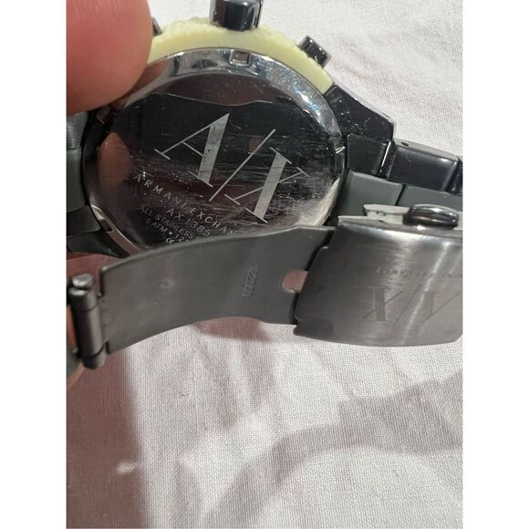 Armani Exchange AX1385 Men’s Chronograph Watch Black Dial Sport A|X Stainless - Picture 9 of 10